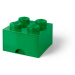 Zelený úložný box so zásuvkou LEGO®
