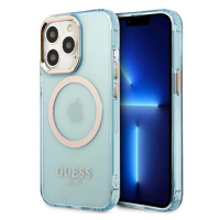 Kryt Guess GUHMP13LHTCMB iPhone 13 Pro blue hard case Gold Outline Translucent MagSafe (GUHMP13L