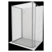 Mexen Kioto, 3-stenová sprchová zástena Walk-In Walk-in 140 x 120 x 40 cm, 8mm číre sklo čierny 