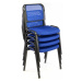 Garthen 40949 Sada 4 stohovateľných kongresových stoličiek - modrá