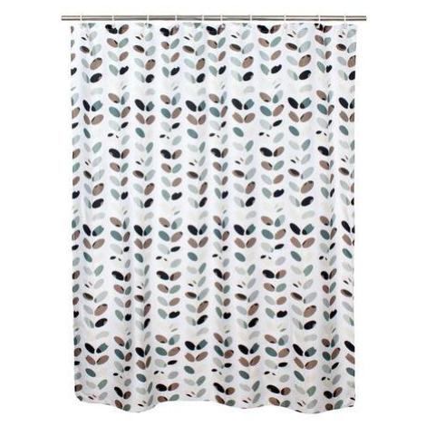 TORO Sprchový záves, polyester, 180 x 180 cm, motív listy