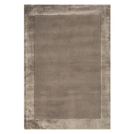 Hnedý ručne tkaný koberec s prímesou vlny 160x230 cm Ascot – Asiatic Carpets