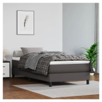 vidaXL Rám na boxspring posteľ, sivý 100x200 cm, umelá koža