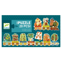 Puzzle - Učím sa počítať s lesnými zvieratkami