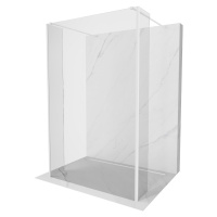 MEXEN/S - Kioto Sprchová zástena WALK-IN voľne stojaca 90 x 30 x 30 cm, transparent, biela 800-0