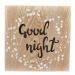 Závesná svietiaca dekorácia Good night hnedá, 25 x 25 cm