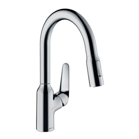 Drezová batéria Hansgrohe Focus s vyťahovacou spŕškou, 2 prúdy chróm 71821000