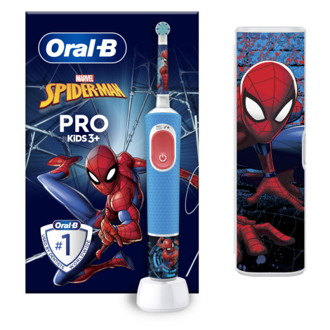 Oral-B Vitality Pro Kids Spiderman elektrická zubná kefka s cestovným puzdrom