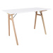Norddan Dizajnový písací stôl Carmen, biely / prírodný
