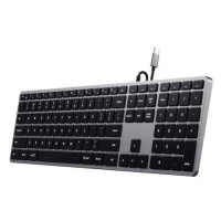 Satechi klávesnica Slim W3 Wired Backlit Keyboard - Space Gray