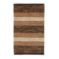 Hnedo-béžový bavlnený koberec Webtappeti Happy, 55 x 140 cm
