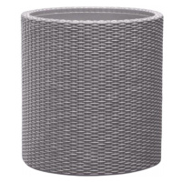 Keter Kvetináč Cylinder M Silver Grey