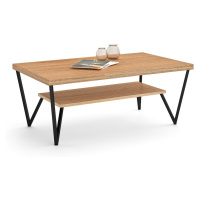 Estila Luxusný moderný konferenčný stolík Estoril z masívneho dreva s kovovými nohami 120cm