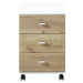 426459 Germania Rolling Filing Cabinet "Altino" 40x48,9x56,9 cm Navarra-oak and White