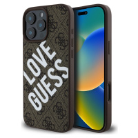 Guess Big Love Logo s MagSafe Kryt pre iPhone 16 Pro, Hnedý