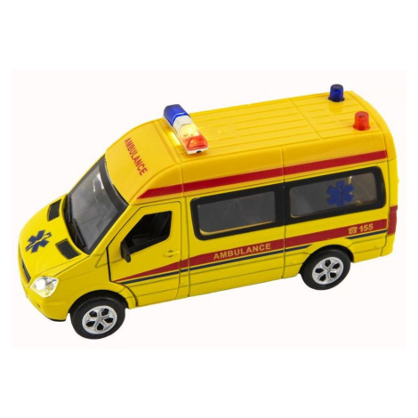 Auto ambulancia 15 cm na batérie so svetlom so zvukom Teddies