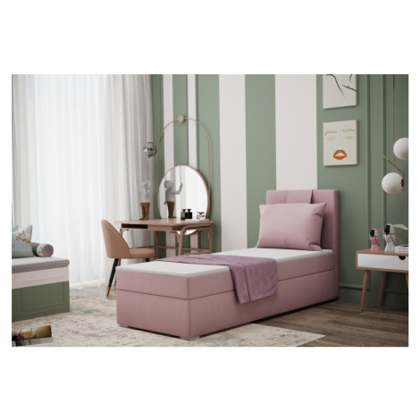 Expedo Čalúnená posteľ boxspring MIRANDA + topper, 80x200, soro 61, pravá