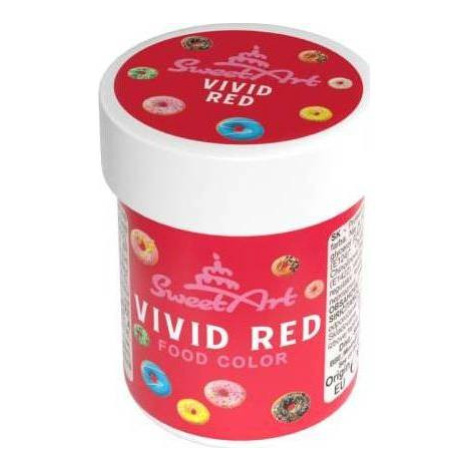 Gélová farba SweetArt Vivid Red (30 g) - dortis - dortis