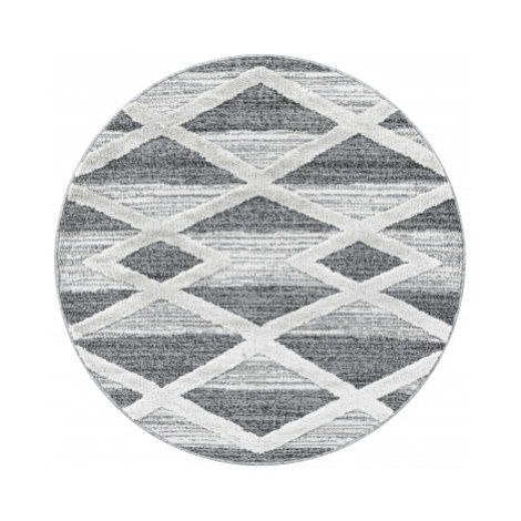 Kusový koberec Pisa 4709 Grey kruh - 80x80 (průměr) kruh cm Ayyildiz koberce