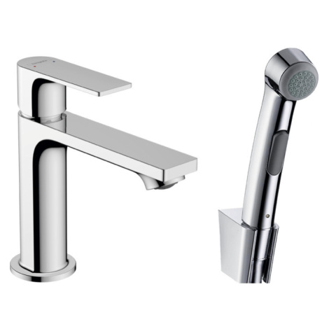 Hansgrohe Rebris E, umývadlová batéria 110 s ručnou sprchou Bidette a sprchovou hadicou 160 cm, 