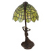 Stolová lampa 5LL-6098 v štýle Tiffany, zelená