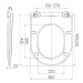 MEREO - WC závesné, RIMLESS, 530x355x360, keramické, vr. sedátka CSS113S VSD81S