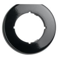 Rámček okrúhly viac-násobný krajný pre stmievač, čierny bakelit (THPG)