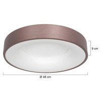 LED stropné svietidlo Ringlede, 2 700 K Ø 48 cm bronz