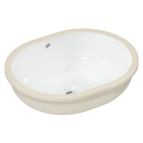 Zápustné umývadlo Hansgrohe Xuniva U 45x35 cm bez otvoru pre batériu, s prepadom 60153450