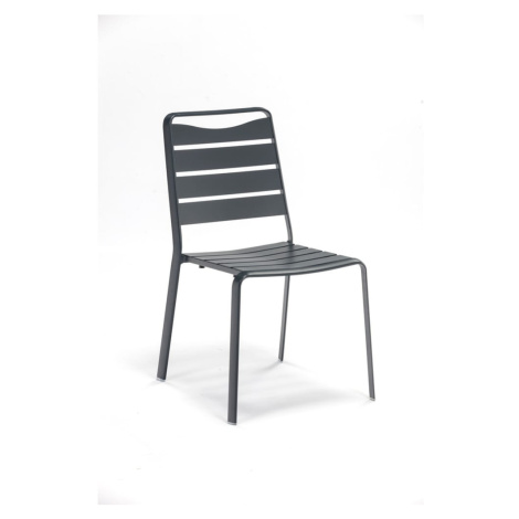 Antracitové kovové záhradné stoličky v súprave 4 ks Spring – Ezeis