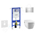 GEBERIT - Duofix Modul na závesné WC s tlačidlom Sigma30, lesklý chróm/chróm mat + Tece One - sp