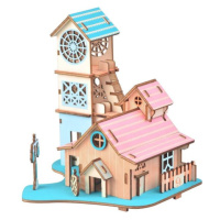 Woodcraft Drevené 3D puzzle Vila pri rieke