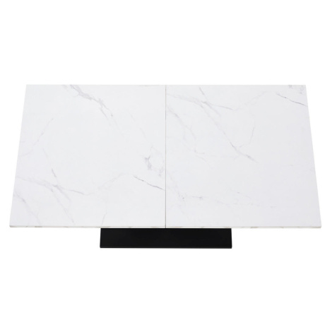 Redom JEDÁLENSKÝ stôl 140/75/75,5 cm s nastaviteľnými nožičkami a mramorovým dekorom, MDF/kov, B