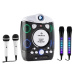 Auna Set: karaoke systém Kara Projectura, čierny + dva mikrofóny Kara Dazzl, LED podsvietenie