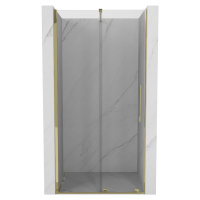 MEXEN/S - Velár posuvné sprchové dvere 90, transparent, zlatá 871-090-000-01-50