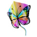 Lietajúci šarkan Drak Pop Up Motýl 57x55 cm
