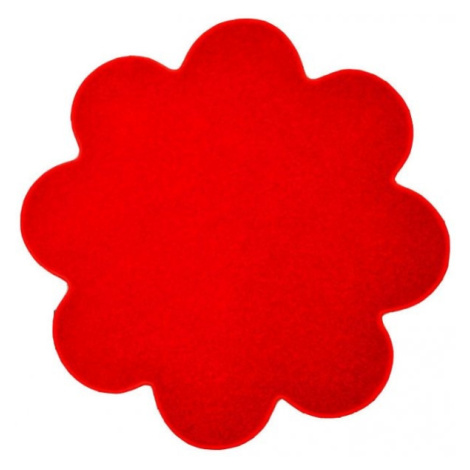 Kusový koberec Eton červený květina - 120x120 kytka cm Vopi koberce