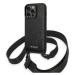 Kryt Karl Lagerfeld iPhone 14 Pro Max 6,7" hardcase black Monogram Plaque Logo Strap (KLHCP14XST