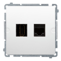 Zásuvka HDMI/RJ45 Cat.6 biela SIMON Basic (simon)