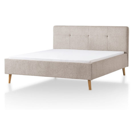 Sivohnedá čalúnená dvojlôžková posteľ 180x200 cm Smart – Meise Möbel
