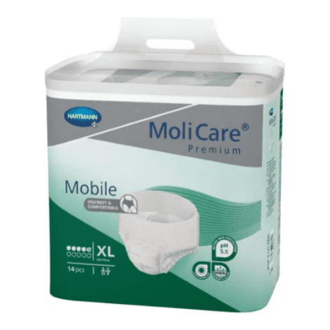 MOLICARE Premium mobile 5 kvapiek XL zelené plienkové nohavičky naťahovacie 14 ks
