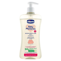 CHICCO Šampón micelárny na vlasy a telo s dávkovačom Baby Moments Sensitive 94 % prírodných zlož