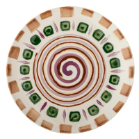 Zelený/hnedý dezertný kameninový tanier ø 20,5 cm Shama – Bloomingville