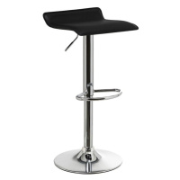Čierne barové stoličky s nastaviteľnou výškou z imitácie kože v súprave 2 ks (výška sedadla 63 c