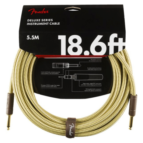 Fender Deluxe Series 18.6' Instrument Cable Tweed