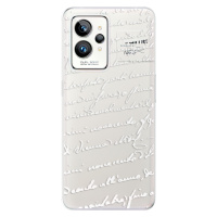 Odolné silikónové puzdro iSaprio - Handwriting 01 - white - Realme GT 2 Pro