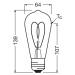 OSRAM LED Vintage ST64 E27 8W 922 Heart Filament zlatá stmavená