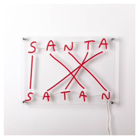 Dekoračné nástenné LED svetlo Santa-Satan, červená SELETTI