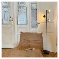 Inteligentná stojaca lampa čierna so zlatým interiérom vrátane 3 WiFi GU10 - Buell