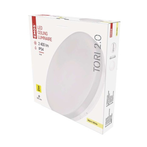 EMOS LED ZM4122 biele TORI kruh teplá biela IP54 24W